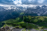 Beyond the Lush Green Valley lies the Majestic Mountains
