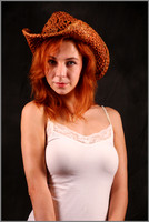 Carrie in Cowboy Hat