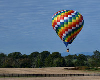 Hot Air Balloon over Farm