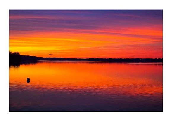 Flaming water meets the sky
