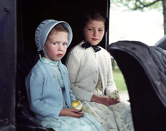 Mennonite Girls With Apples