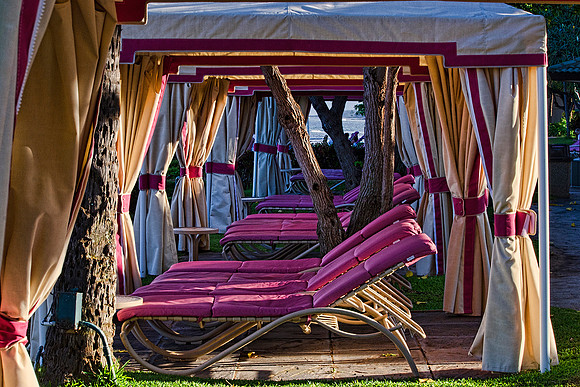 Cabanas in the Early Morning