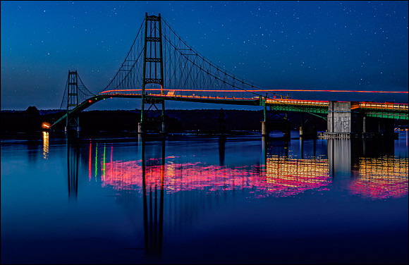 Light Trails on Deer Island Bridge