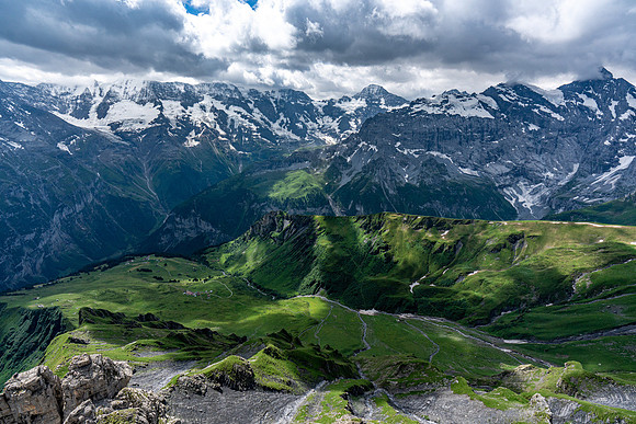 Beyond the Lush Green Valley lies the Majestic Mountains