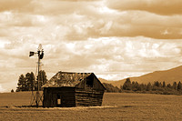 Barn and Windmill