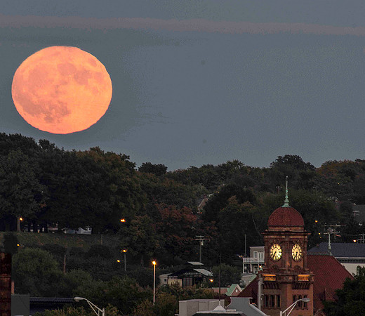 Harvest Moon over Main Street Station