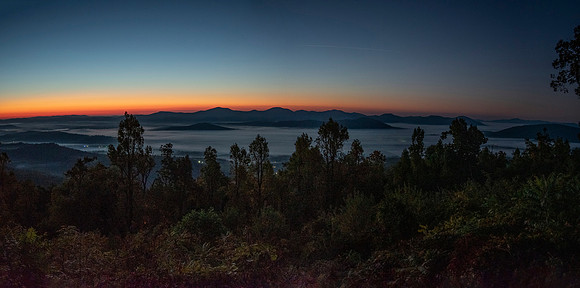 Foggy Morning Sunrise Rockfish Gap