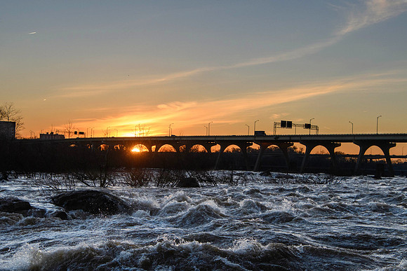 Winter Sunset Under the Lee Bridge