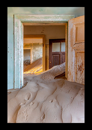 The Sand Blob comes in the door